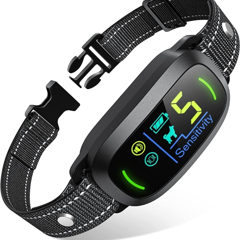 Anti bark training collar with 5 adjustable sensitivity beep vibration (24)